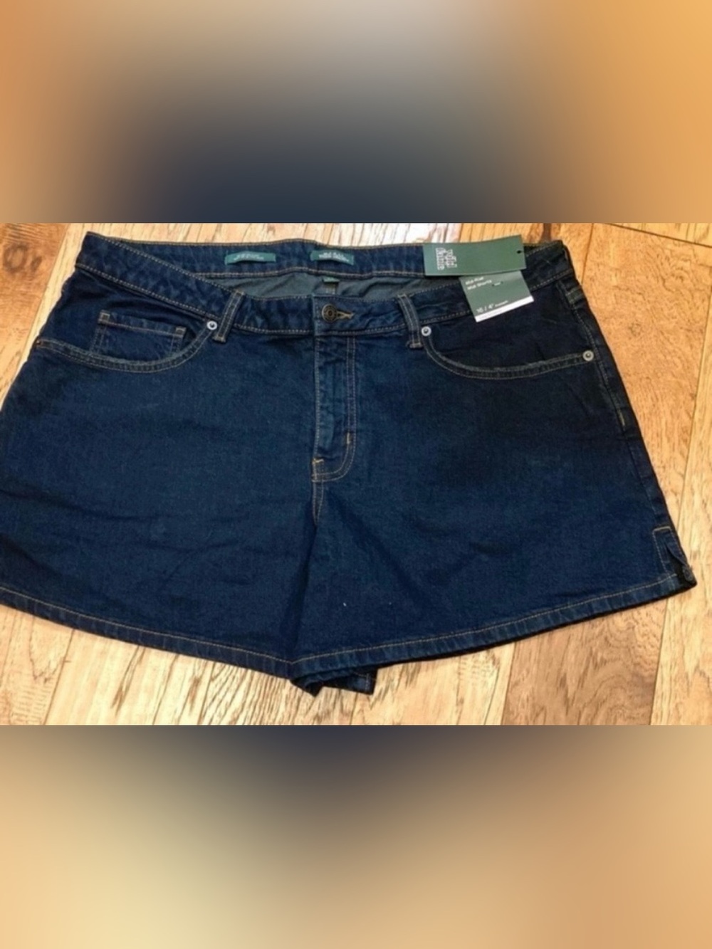 Women's Heritage Mid-Rise Denim Shorts - Wild Fable Dark Wash Size 16 new